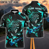 BlueJose Thunder Rising Darts Personalized Name, Team Name Pocket Shirt (6 Colors)