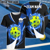 BlueJose Pickleball Wind Blade Personalized Name, Team Name Unisex Shirt (4 Colors)