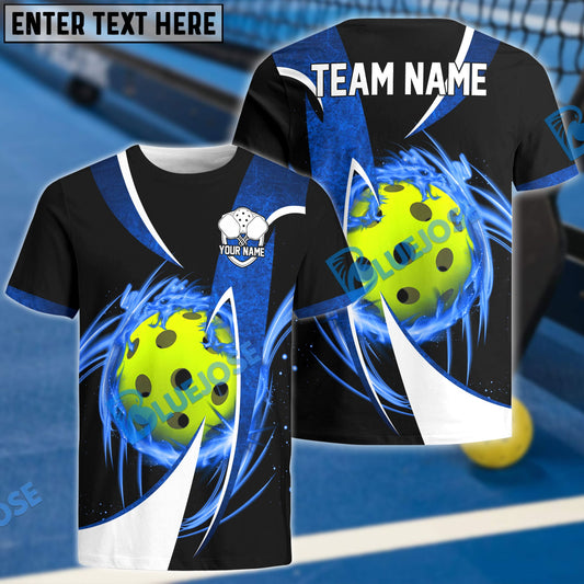 BlueJose Pickleball Wind Blade Personalized Name, Team Name Unisex Shirt (4 Colors)