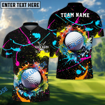 BlueJose Golf Ball Paint Color Pattern Multicolor Option Customized Name, Team Name 3D Shirt
