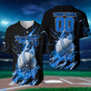 BlueJose Baseball Jersey Breath Of Thunder, Personalized Team Name & Number (4 Color Options)