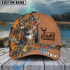 BlueJose Orange Hunting Season Pattern Personalized Name Cap