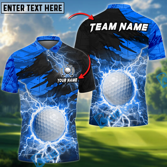 BlueJose Golf Thunder Breaker Customized Name, Team Name 3D Shirts (4 Colors)