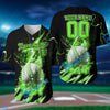 BlueJose Baseball Jersey Breath Of Thunder, Personalized Team Name & Number (4 Color Options)