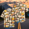 BlueJose Custom Photo Personalized Hot Rod Yellow Desert Hawaiian Shirt