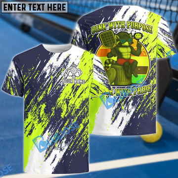 BlueJose Pickleball Funny Raccoon Dink With Purpose, Smash With Pride Personalized Name, Team Name Unisex Shirt