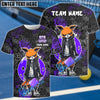 BlueJose Urban Fox Pickleball Graffiti Tee – Street Style Paddle Power Name & Team Name 3D Shirts (4 Colors)