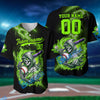 BlueJose Baseball Grim Reaper Pattern Multicolor Customized Name, Team Name 3D Baseball Jersey (4 Colors)