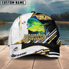 BlueJose Fishing Hook Graphic & Jumping Fish Art Personalized Cap (Tuna, Marlin, Mahi-Mahi, Pike, Bass, Walleye, Trout, Crappie)