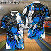 BlueJose Bowling And Pins Dragon Flame Pattern Customized Name 3D Shirt ( 6 Colors)