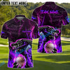 BlueJose Alligator Golf Flame Customized Name, Team Name 3D Shirts (4 Colors)