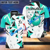 BlueJose Bowling And Pins Diamond Leaves Pattern Customized Name 3D Shirt (5 Colors)