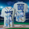 BlueJose Baseball Shark Personalized Team Name & Number 3D Shirt (4 Color Options)