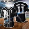 BlueJose Skull Baseball Jersey Personalized Team Name & Number 3D Shirt (4 Color Options)