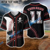 BlueJose Skull Baseball Jersey Personalized Team Name & Number 3D Shirt (4 Color Options)