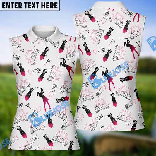 BlueJose Summer Golf Polo Shirt, Ladies Golf Polo Shirt Personalized Name, Team Name 3D Shirt (4 Colors)