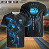 BlueJose Bowling And Pins Bling Crown Customized Name 3D Shirt (4 Colors)