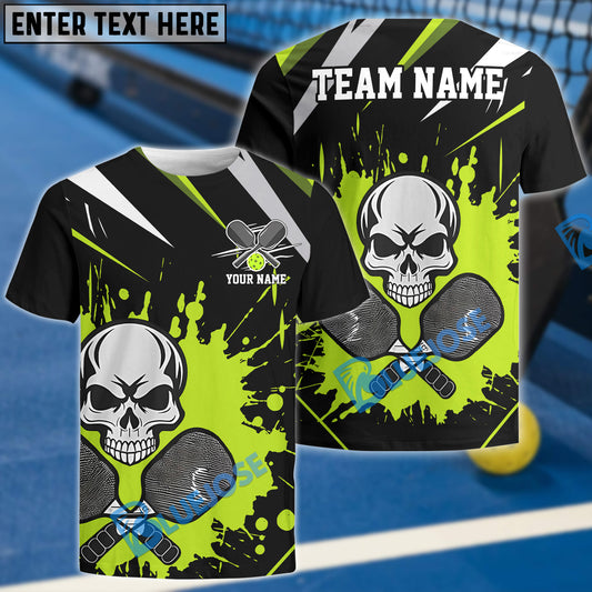 BlueJose Pickleball Skull Jersey Customized Name, Team Name 3D Shirt