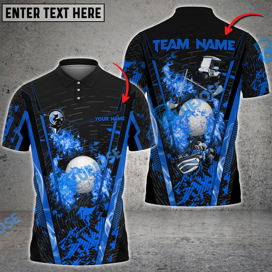 BlueJose Golf Abstract Grunge Texture Customized Name, Team Name 3D Shirts (6 Colors)