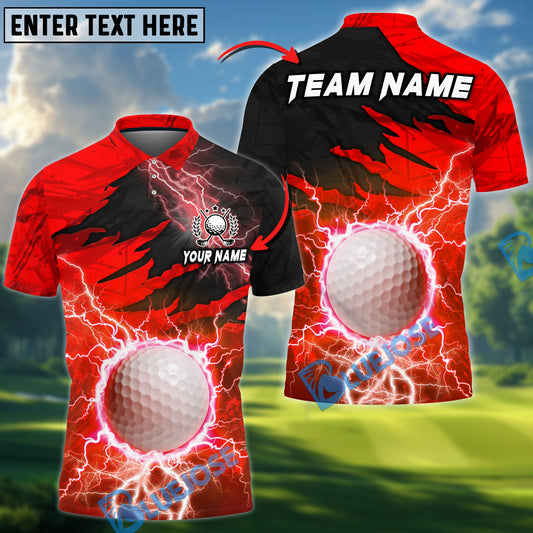 BlueJose Golf Thunder Breaker Customized Name, Team Name 3D Shirts (4 Colors)