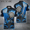 BlueJose Darts Dartboard Flame Hitting Target Personalized Name, Team Name Shirt (4 Colors)