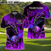 BlueJose Dragon Golf Fire Lightning Shirt Customized Name, Team Name 3D Shirts (4 Colors)