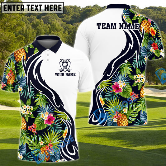 BlueJose Tropical Golf Shirt Customized Name, Team Name 3D Shirts