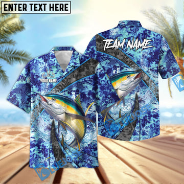 BlueJose Tuna Fishing Wave Rider Personalized All Over Print 3D Hawaiian Shirt