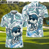 BlueJose Funny Golf Ball Tropical Leaf Customized Name, Team Name 3D Shirts (4 Colors)