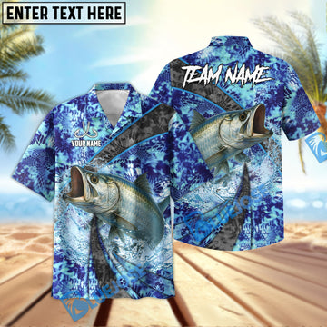 BlueJose Tarpon Fishing Wave Rider Personalized All Over Print 3D Hawaiian Shirt