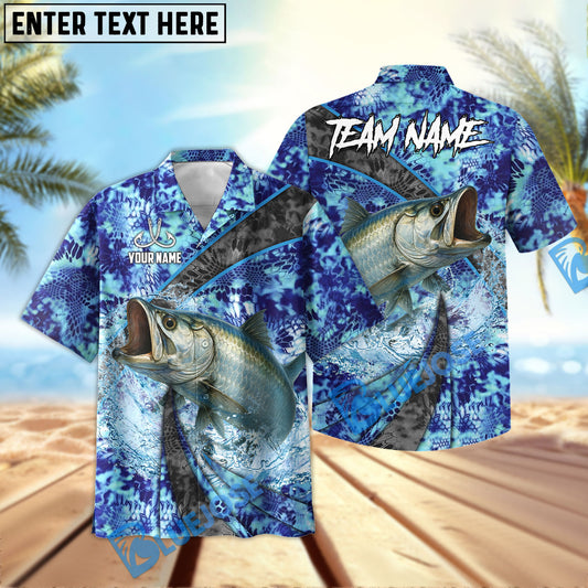 BlueJose Tarpon Fishing Wave Rider Personalized All Over Print 3D Hawaiian Shirt