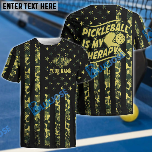 BlueJose Camo Olive-Cream 3D American Flag Personalized Name, Team Name Unisex Shirt