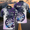 BlueJose Darts Abstract Paint Splash Modern Dartboard Multicolor Options Personalized Name Shirt (4 Colors)