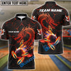 BlueJose Bowling And Pins Mystery Dragon Customized Name 3D Shirt (4 Colors)