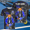 BlueJose Urban Fox Pickleball Graffiti Tee – Street Style Paddle Power Name & Team Name 3D Shirts (4 Colors)