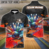 BlueJose Bowling And Pins Graffiti Art Customized Name, Team Name 3D Shirt (4 Colors)