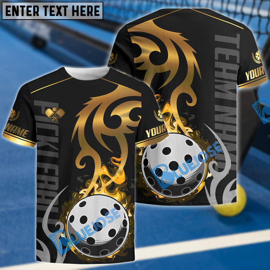 BlueJose Pickleball Multicolor Crown Premium Pattern Personalized Shirt (4 Colors)
