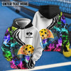 BlueJose Pickleball Rainbow Smoke Personalized Shirt For Kids