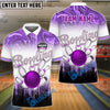 BlueJose Bowling And Pins Hologram Waves Customized Name 3D Shirt (4 Colors)