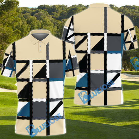 BlueJose Golf Retro Grid Customized Name, Team Name 3D Shirt
