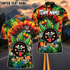 BlueJose Darts Tie-Dye Cartoon Design 2 Personalized Name Shirt