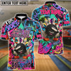 BlueJose Bowling And Pins ‚ÄúSplit Personality‚Äù Graffiti Style Customized Name, Team Name 3D Shirt (4 Colors)
