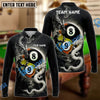 BlueJose Billiards 8 And 9 Ball Black And White Dragon Couple Personalized Shirt