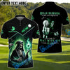 BlueJose Grim Reaper Golf Shirt ‚Äì "Hello Darkness" Custom Name, Team Name 3D Shirts