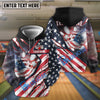 BlueJose Bowling American Flag Patriot Customized Name, Team Name 3D Shirt