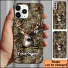 BlueJose Deer Hunting Camo Pattern Personalized Name Multicolor Phone Case (6 colors)