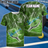 BlueJose Pickleball Lightning Paddle Custom Name & Team 3D Shirt (4 Colors)