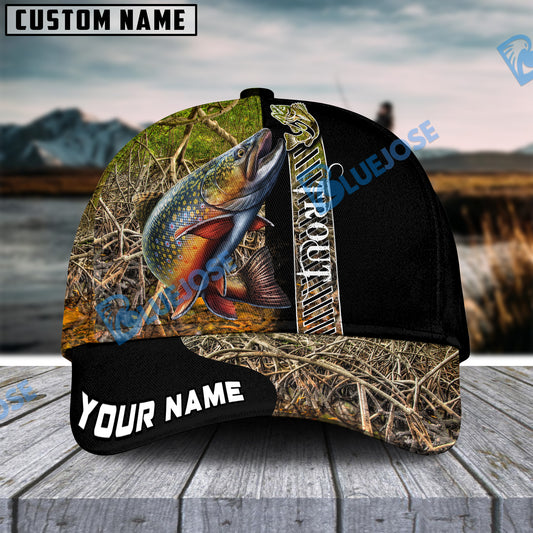 BlueJose Personalized Trout Fishing Jungle Camo Classic Cap