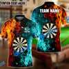 BlueJose Darts Two Sides Flame  Personalized Name, Team Name 3D Shirt (4 Colors)