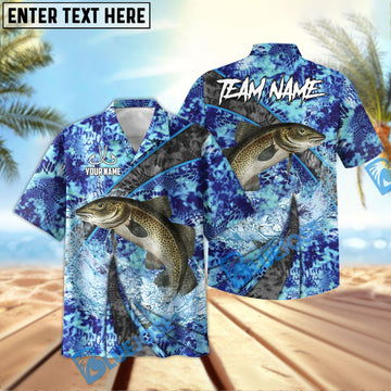 BlueJose Cod Fishing Wave Rider Personalized All Over Print 3D Hawaiian Shirt